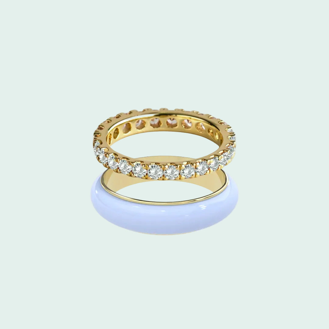 Chroma Orbit Rings-Gold (Set of 2)