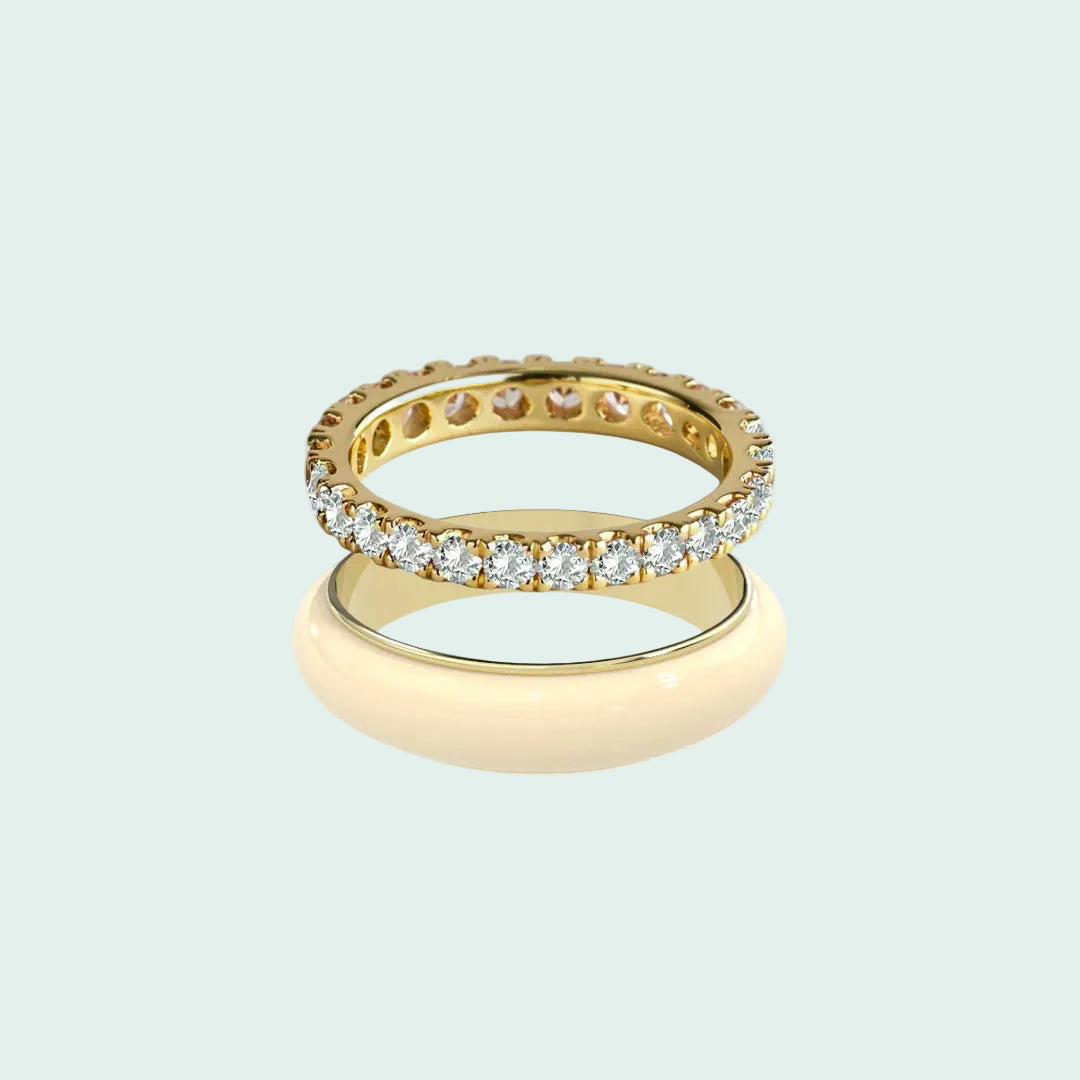 Chroma Orbit Rings-Gold (Set of 2)