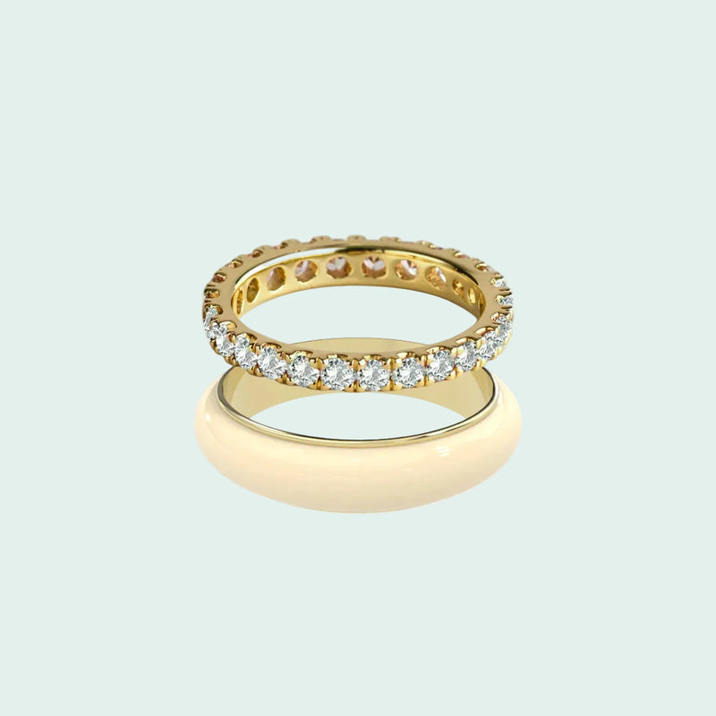 Chroma Orbit Rings-Gold (Set of 2)