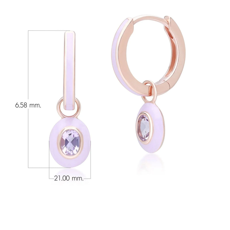 Aura Oval Drop Huggie Earrings (Lavender Edition)