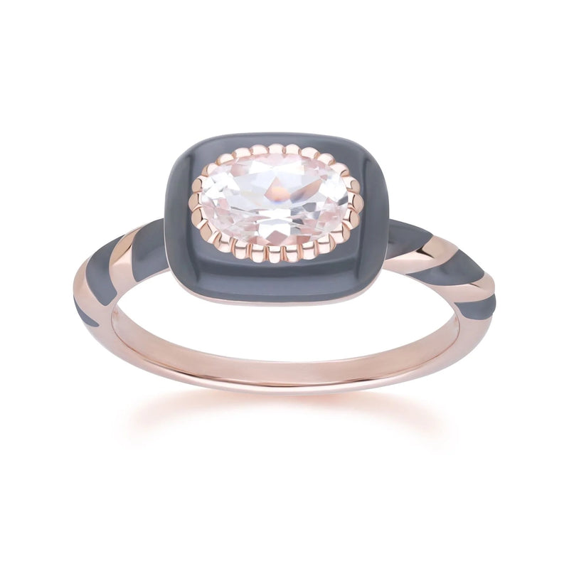 Lumina Pear-Cut Enamel Ring (Sky Blue Edition)
