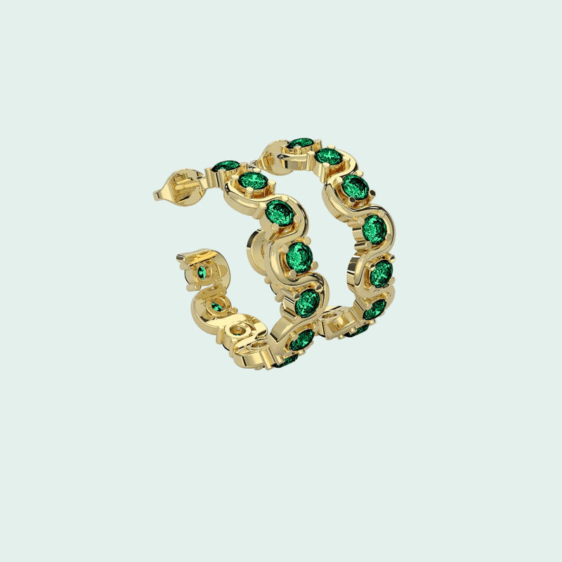 Chrome Current Earrings-Gold