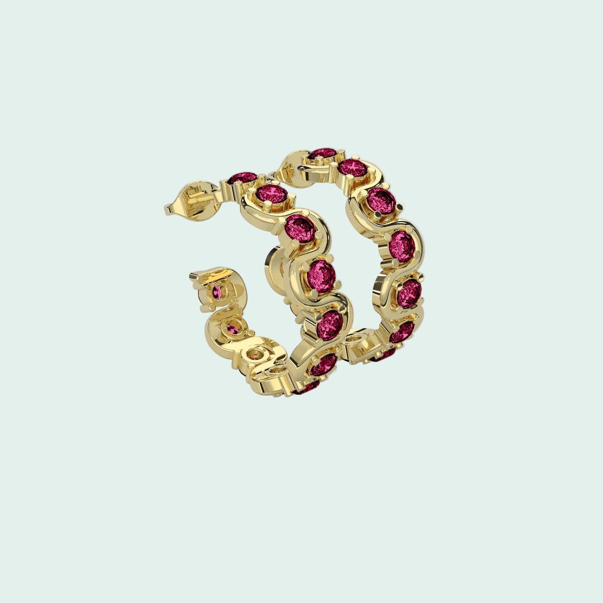 Chrome Current Earrings-Gold