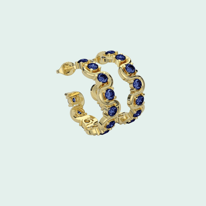 Chrome Current Earrings-Gold