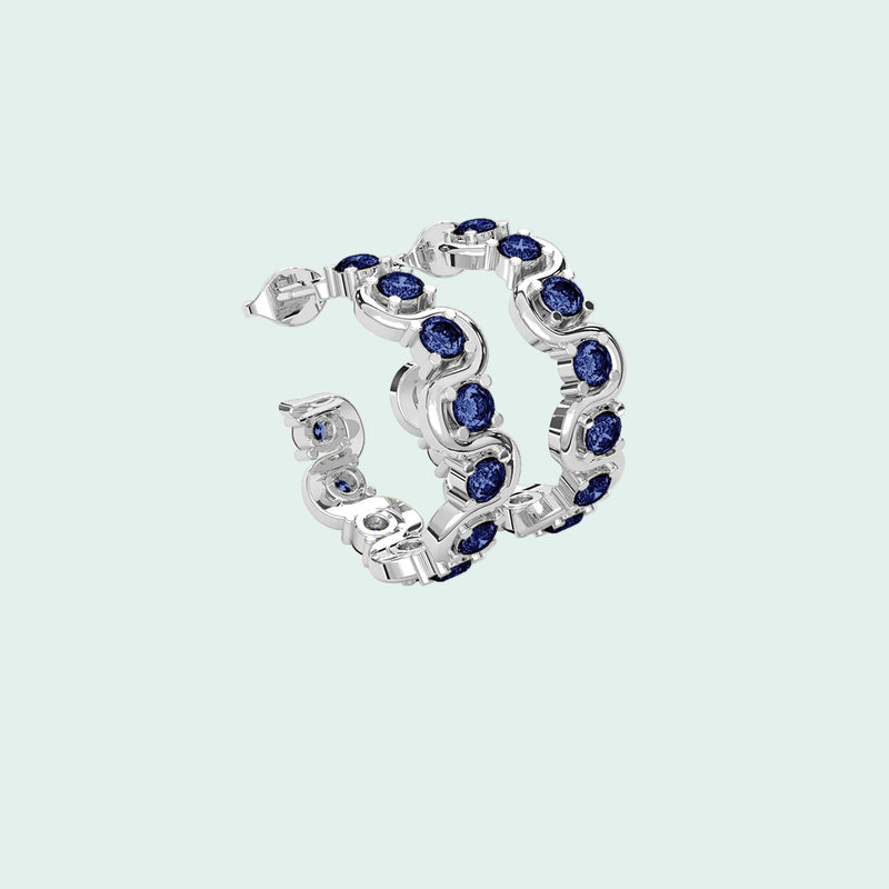 Chrome Current Earrings-Silver