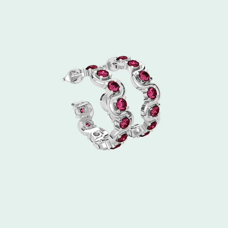 Chrome Current Earrings-Silver