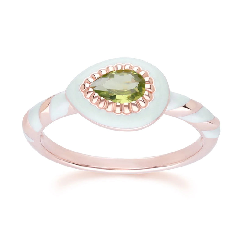 Lumina Pear-Cut Enamel Ring (Sky Blue Edition)