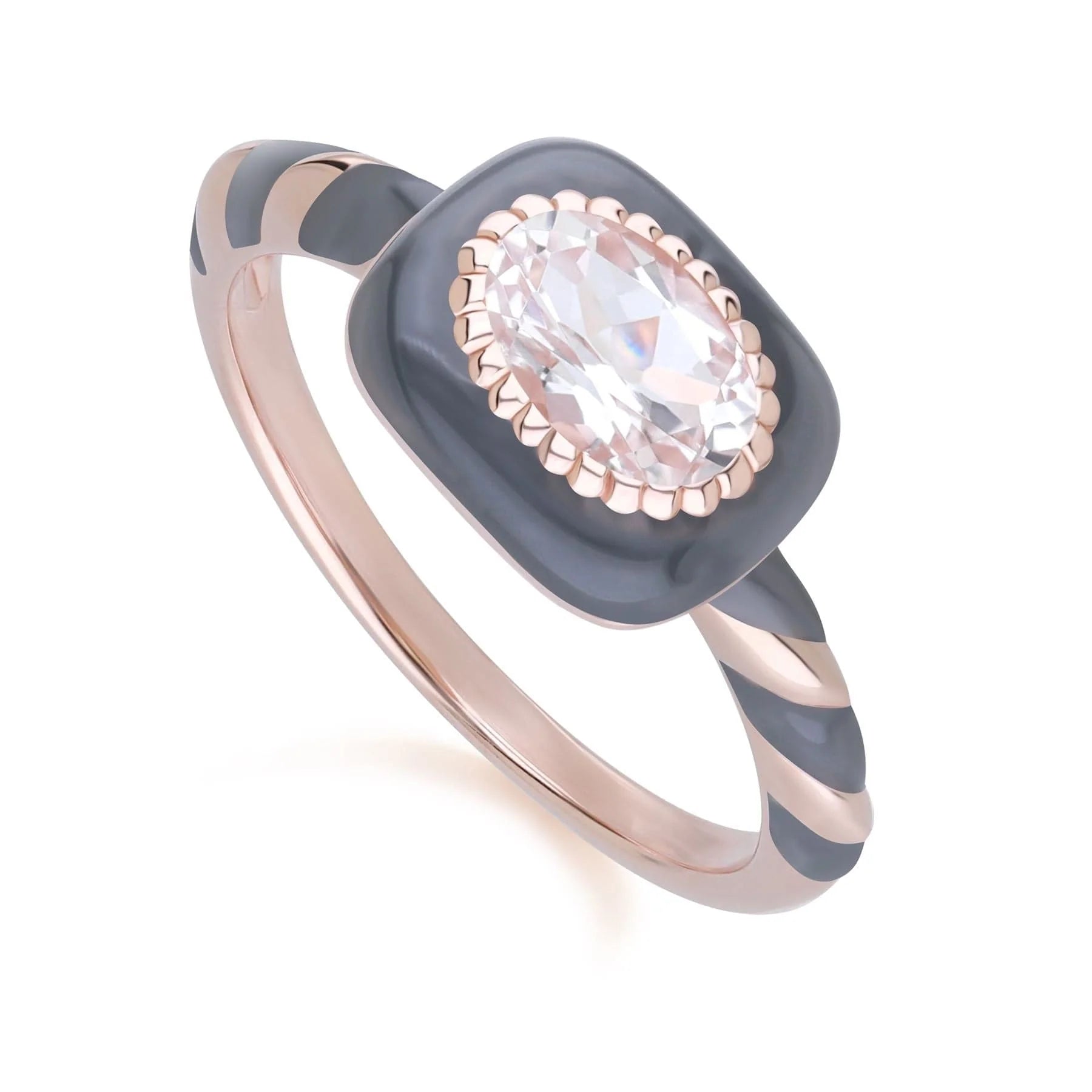 Lumina Spiral Enamel Ring (Lavender Edition)