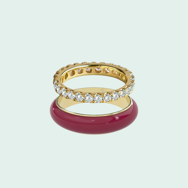 Chroma Orbit Rings-Gold (Set of 2)