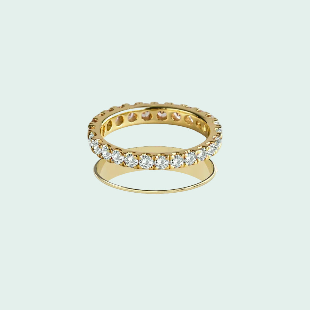 Chroma Orbit Rings-Gold (Set of 2)