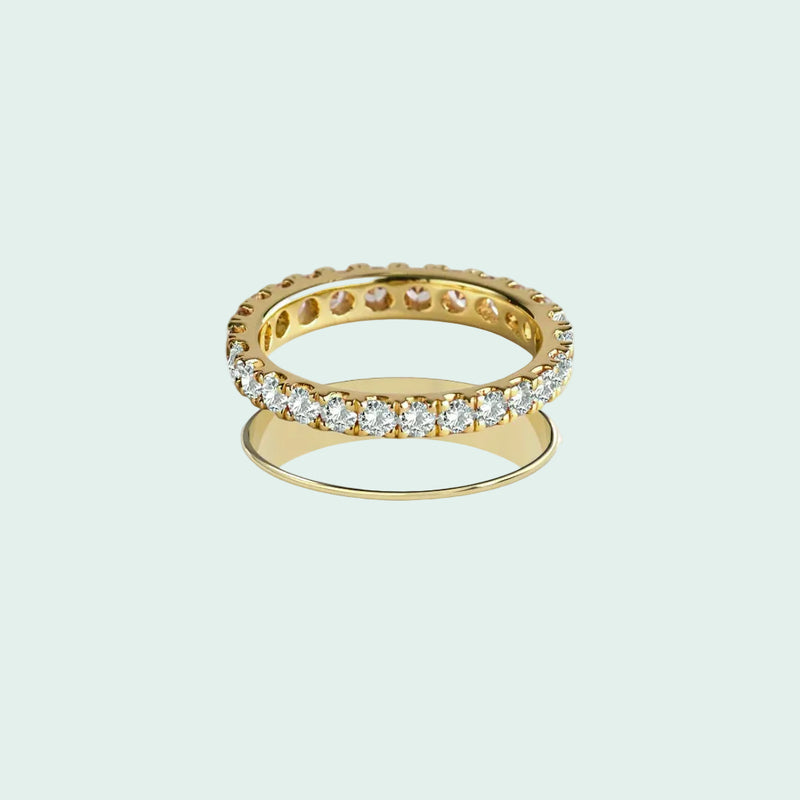 Chroma Orbit Rings-Gold (Set of 2)
