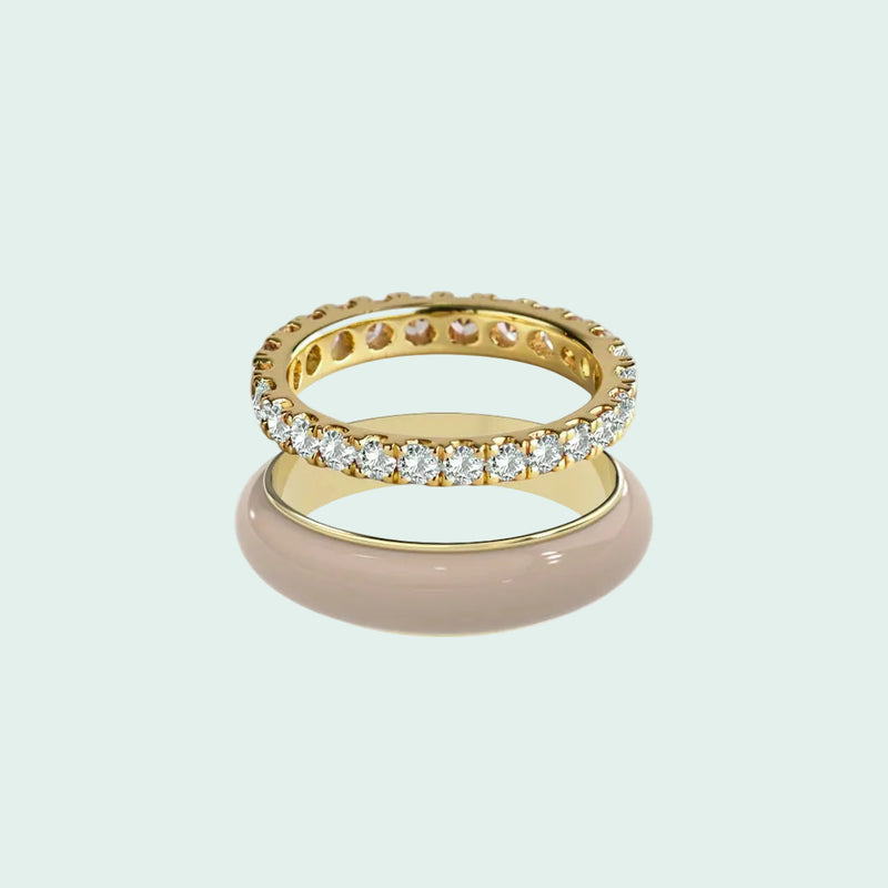 Chroma Orbit Rings-Gold (Set of 2)