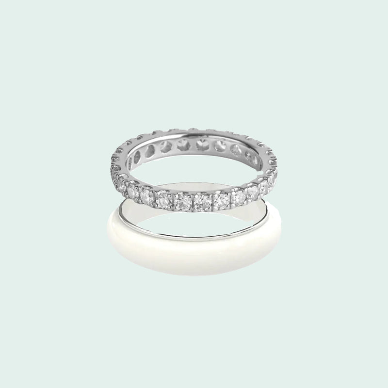Chroma Orbit Rings-Silver (Set of 2)