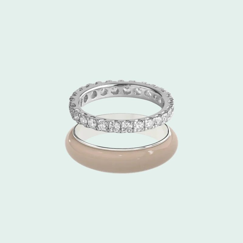 Chroma Orbit Rings-Silver (Set of 2)