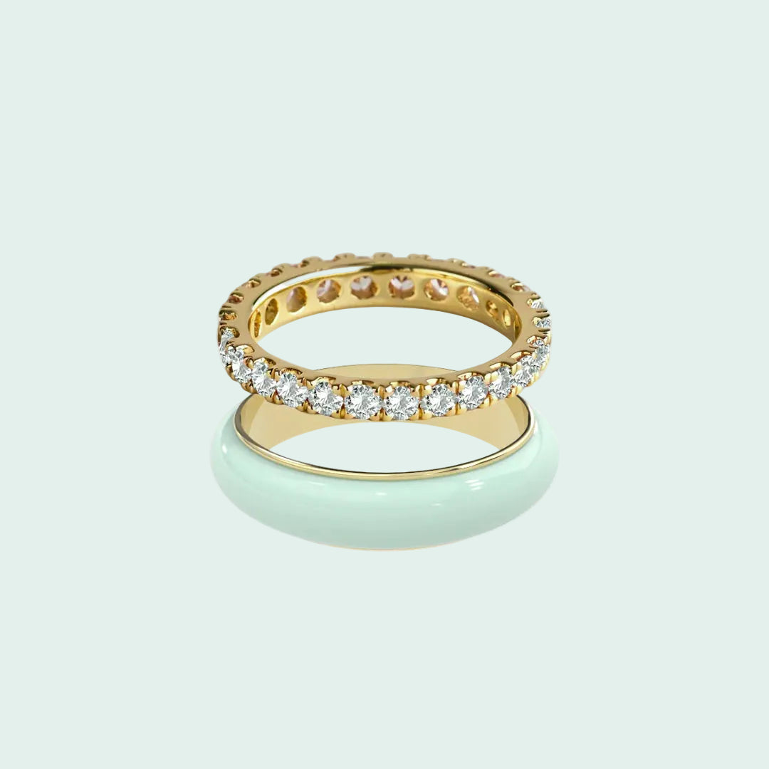 Chroma Orbit Rings-Gold (Set of 2)