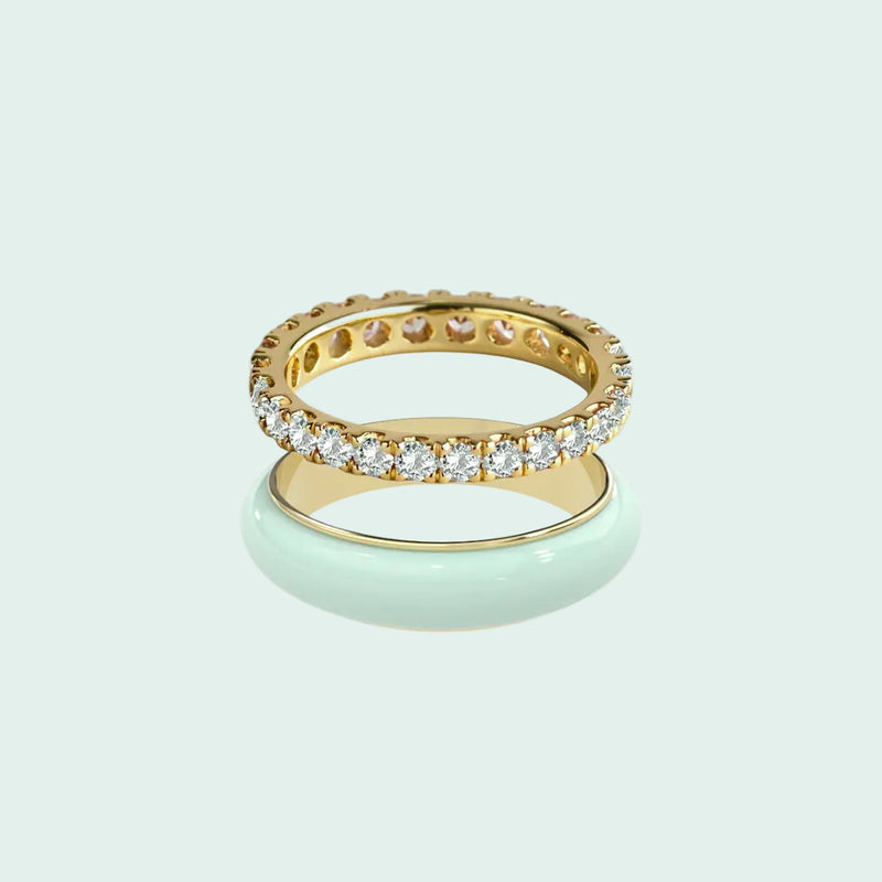 Chroma Orbit Rings-Gold (Set of 2)