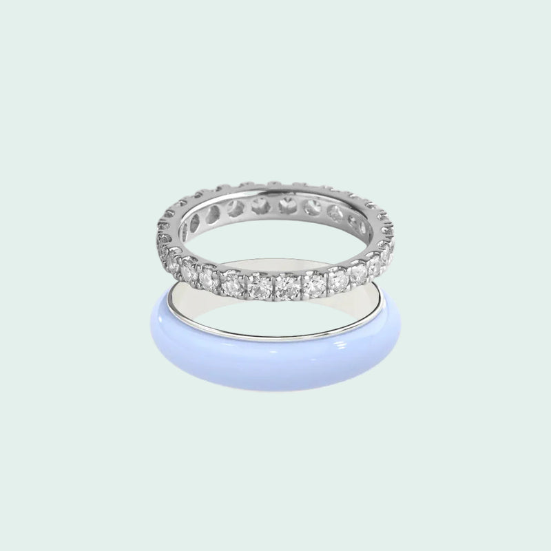 Chroma Orbit Rings-Silver (Set of 2)